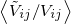 ⟨     ⟩
 ˜Vij∕Vij